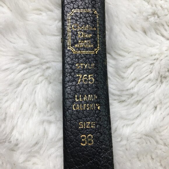 Dior Vintage Women’s Black Leather Belt Size 38 main image 4